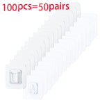 Double-Sided Adhesive Wall Hooks Hanger Strong Transparent Suction Cup Sucker Hooks Kitchen Bathroom Storage Plug Socket Holders