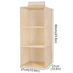 Multi-Layer Hanging Closet Organizer Hanging Bag/Shelf,Collapsible Wardrobe Sundries Organizer washable fabric