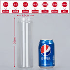 1PC Plastic Packing Bottle PET Clear Empty Seal Bottle Circular Bucket Storage Biscuit Jar Food Grade Sealed Cans Tank Container