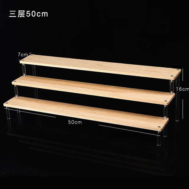1-5 Tier Acrylic Display Stand,Clear Display Riser Rack for Cupcake,Perfume Doll Décor and Organizer Amiibo Funko POP Figures