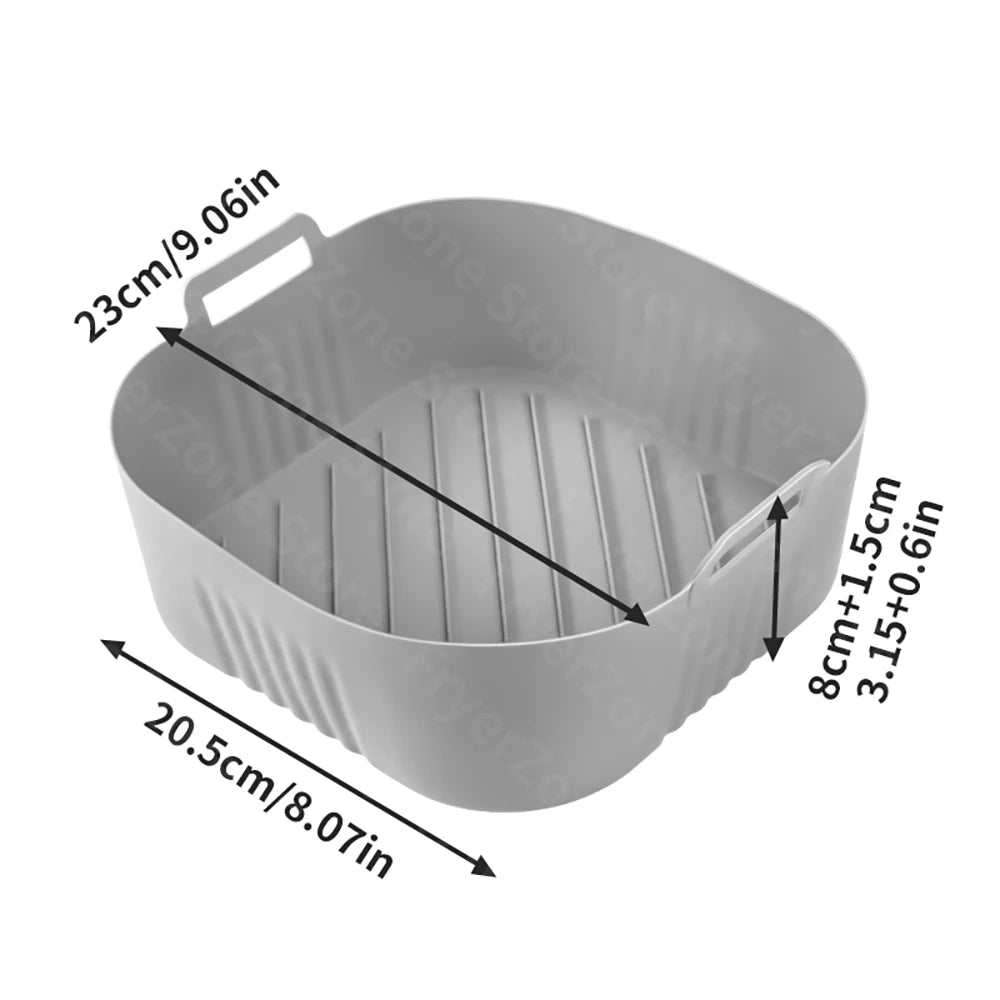 23cm Square Air Fryer Mould for Philips Series 2000 NA230/00 COSORI 5.5L/6L/6.2L Reusable Airfryer Accessories XXL