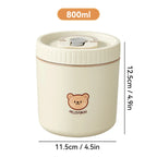 WORTHBUY Portable Insulated Lunch Box 304 Stainless Steel Fruit Salad Food Container Leak-proof Bento Box Microwave Heatable