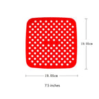 2pc/1pc Air Fryer Silicone Tray Rectangle Oven Baking Basket Reusable Liner Insert Dish Fried Chicken for Airfryers Accessories