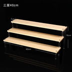 1-5 Tier Acrylic Display Stand,Clear Display Riser Rack for Cupcake,Perfume Doll Décor and Organizer Amiibo Funko POP Figures