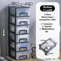 2-6Layers Medium Desktop Storage Box with Drawer Heightened Table Organizer Plastic Office storage cabinet  for home Stationery