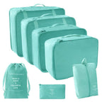 7 Pcs/Set Travel Organizer Storage Bags Suitcase Packing Cubes Set Cases Portable Luggage Clothes Shoe Tidy Pouch Folding.-zmt