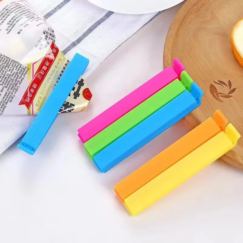 Cute Candy Color Reusable Plastic Sealing Clips Bag Sealer Clamp For Snack Tea Package Household Food Storage Closure Accessory