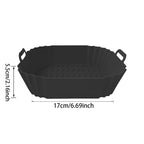 Silicone Air Fryer Liners Pot,Airfryer Basket Cooking Gadgets ,Reusable Baking Tray Non-stick Pizza Pan Oven Kitchen Accessories