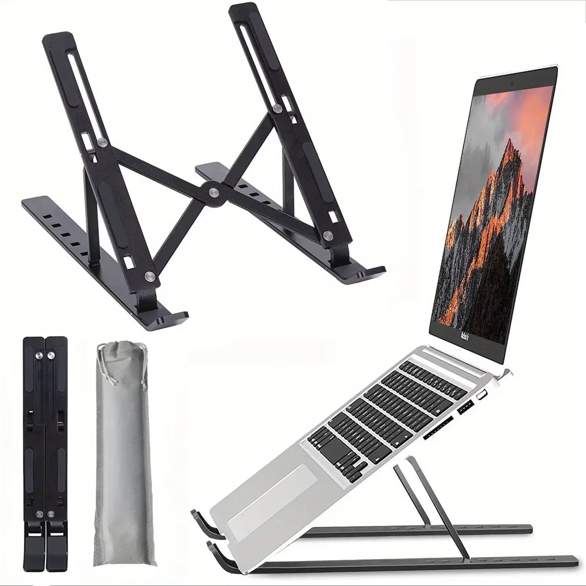 Foldable Laptop Stand ABSAdjustable Portable Notebook Bracket Support Base ABS Holder For Macbook Air Pro Accessories Convenient
