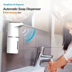 2026 New Automatic Foam Soap Dispensers Bathroom Smart Washing Hand Machine With USB Charging White High Quality ABS Material