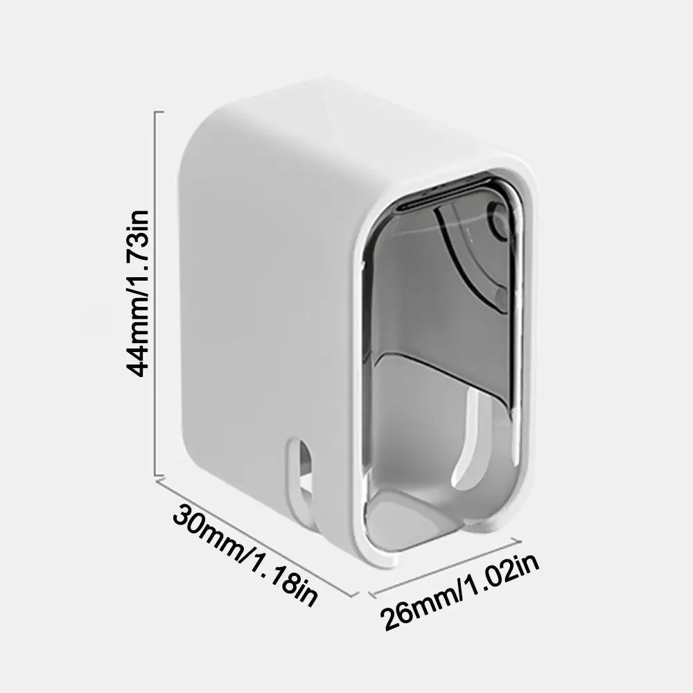 Portable Dustproof Toothbrush Holder Flip-top Wall Mounted Toothbrush Rack Toothbrush Storage Box