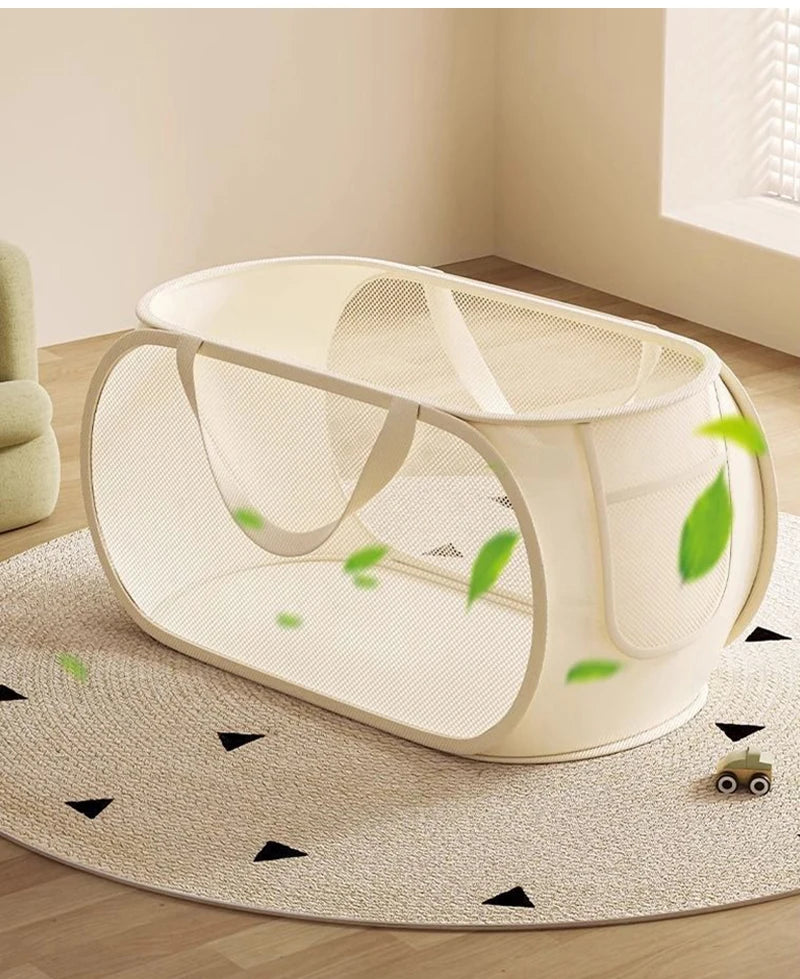 Children's Toys Storage Basket Large Capacity Laundry Basket Multifunctional Children's Dolls Breathable Storage Basket Mesh Bag