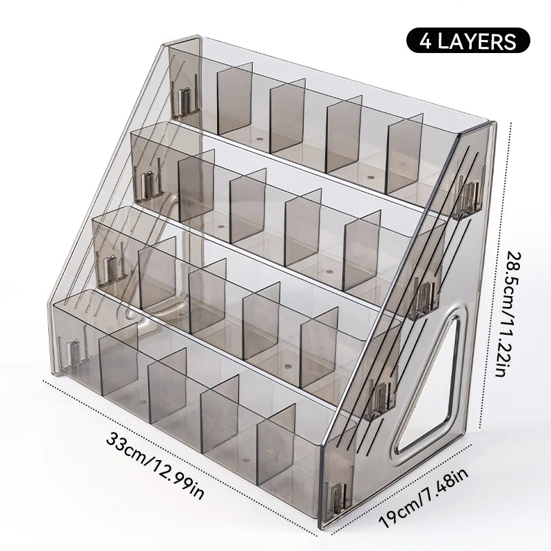 3/4/5/6/7 Layers Acrylic Nail Polish Display Rack Transparent Cosmetic Organizer Multi-layer Simple Mounting Rack Stand Holder