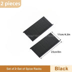 4 Layers Kitchen Spice Drawer Organizer Adjustable Spice Rack for Spice Jars Seasoning Bottles Cabinet Pantry Kitchen Organizer