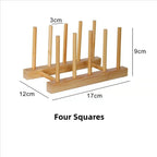 DIY Locker Bamboo Drain Rack Wooden Plate Rack Dish Rack Kitchen Organizer for Plates/Cutting Boards/Plates/Cups/Pot Lid