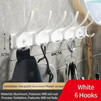 Black White Folding Robe Hooks Towel Hanger Nail Wall Rack Hooks Coat Clothes Holder for Bathroom Kitchen Accessories