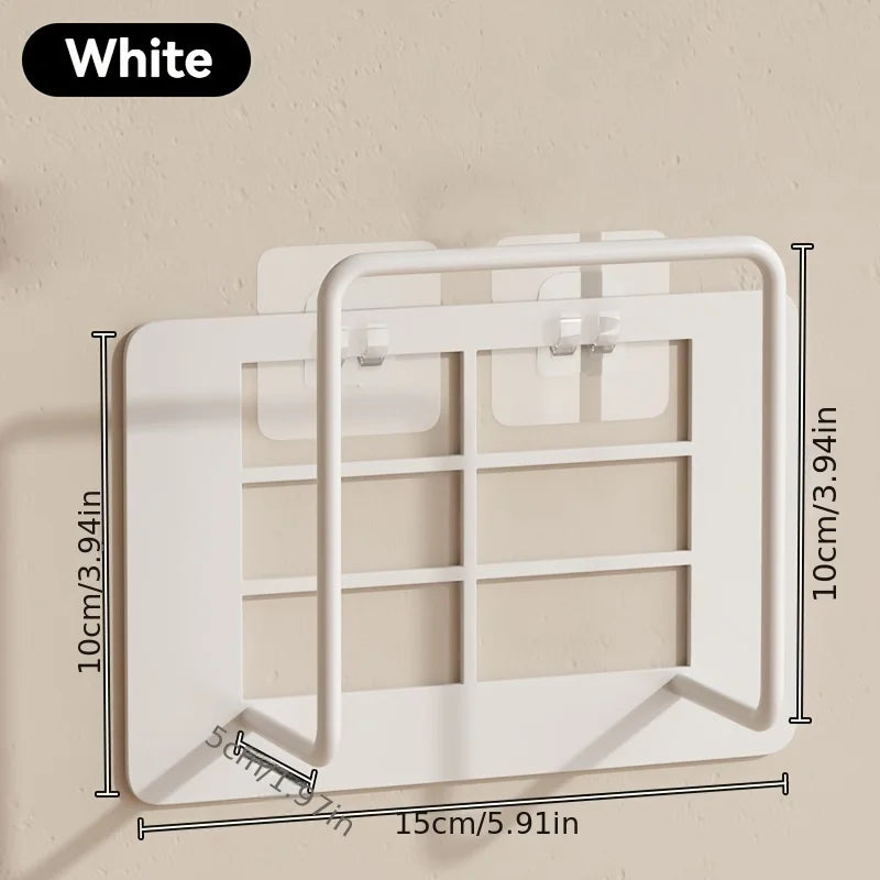 1pc Wall Mount Router Shelf - Iron Holder Multi-Use Home Office Bedside Shelf for WiFi Router Box Storage Easy-Install No-Drill