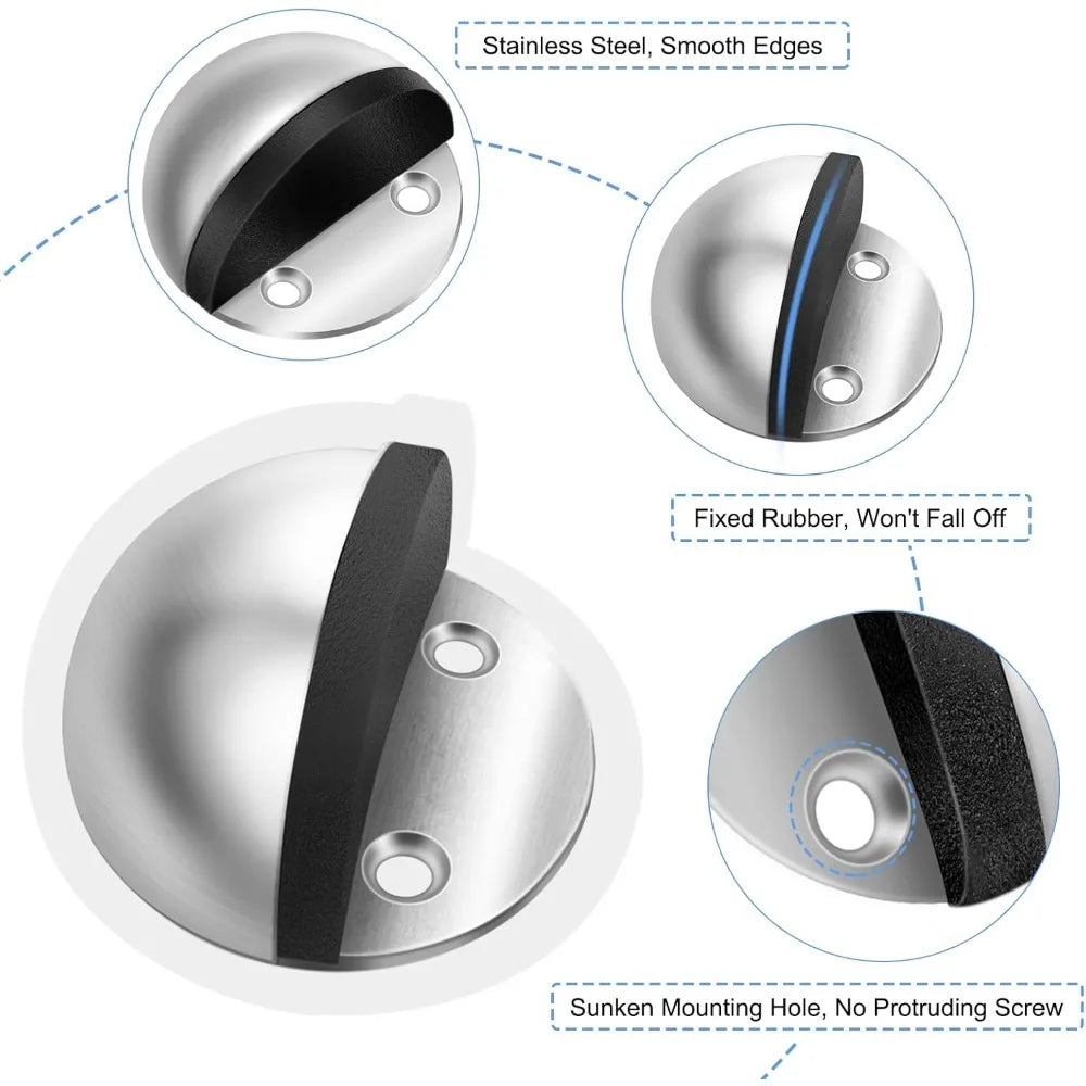 2025 Door Stopper Stainless Steel Magnet Door Stops Doors Holder Home Improvement Hidden Doorstop Furniture Hardware News