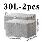 Non-woven Quilt Storage Bag with Lids Zipper Foldable Clothes Quilt Bins Container Large Capacity Dust-proof Bag Organize
