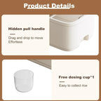 Grain Storage Containers Sealed Rice Containers Large Capacity Sealed Jars with Graduated Measuring Cups for Storing Rice