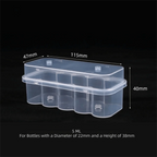 1 Pcs 3ML/10mL 10-Slot Vial Storage Case Stackable Plastic Microtube Storage Box Clear Freezer Tube Box Refrigerator Organizer