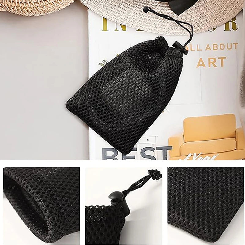 Nylon Mesh Drawstring Storage Pouch Bag Multi Purpose Travel & Outdoor Activity Pouch For Digital Products