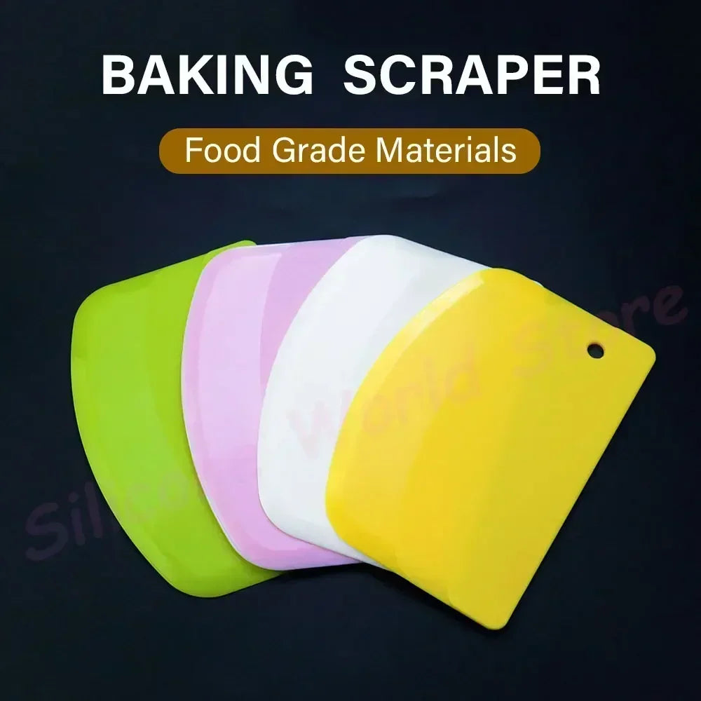 Plastic Scraper Cake Cream Scraper Flour Dough Cutting Knife Intestine Powder Scraper Kitchen DIY Tools Kitchen Baking Tools