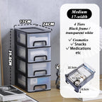 2-6Layers Medium Desktop Storage Box with Drawer Heightened Table Organizer Plastic Office storage cabinet  for home Stationery