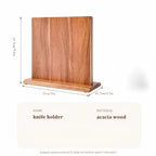 Acacia Wood Home Kitchen Magnetic Knife Block Holder Rack Magnetic Stands with Strong Enhanced Magnets