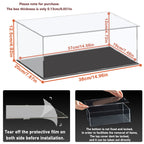 1:14 Scale Transparent Acrylic Display Box, Suitable for Protecting and Displaying Toy Cars, Model Building Blocks, Small Collectibles and Figurines (Inner Ring Size 37X19X12Cm)