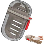 Portable Sealed Drainable Soap Box with Lid Creative Travel Soap Case for Business Trip Bathroom Use