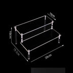 Acrylic Riser Display Shelf,3 Tier Display Stand for Amiibo Funko POP Figures,Cupcake Perfume Organizer Makeup Collection Doll