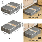 Storage Bin for Clothes Comforters Under Bed Storage Container Foldable Clothes Organizer with Sturdy Zippered For Blanket Cloth