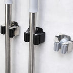 Wall Mounted Mop Broom Holder Clips Stainless Steel Heavy Duty Organizer Shelf Racks For Kitchen Bathroom Storage Hanging Hook