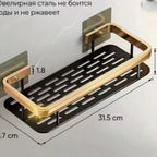 2PCS Bathroom Shelf Kitchen Storage Organizer ABS Shampoo Rack Shower Shelf Bathroom Accessories No Drill Shelf