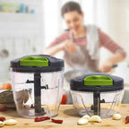 1000ml Manual Food Chopper Hand Pull String Vegetable Cutter Onions Garlic Chopper Fruits Herbs Nuts Kitchen Food Processor