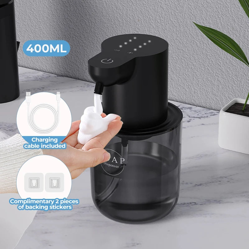 Automatic sensor soap dispenser, foam hand washing device, portable soap bottle, soap distribution device, in bathroom