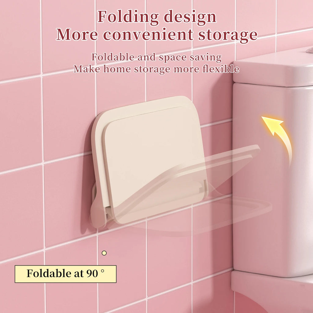 Multi functional non perforated foldable storage rack saves space, phone holder, WiFi router storage tray, bathroom storage rack