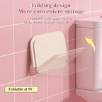 Multi functional non perforated foldable storage rack saves space, phone holder, WiFi router storage tray, bathroom storage rack
