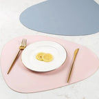 Nordic Style Tableware Pad Placemat Table Mat PU Leather Heat Insulation Non-Slip Simple Placemats Disc Coaster Placemat