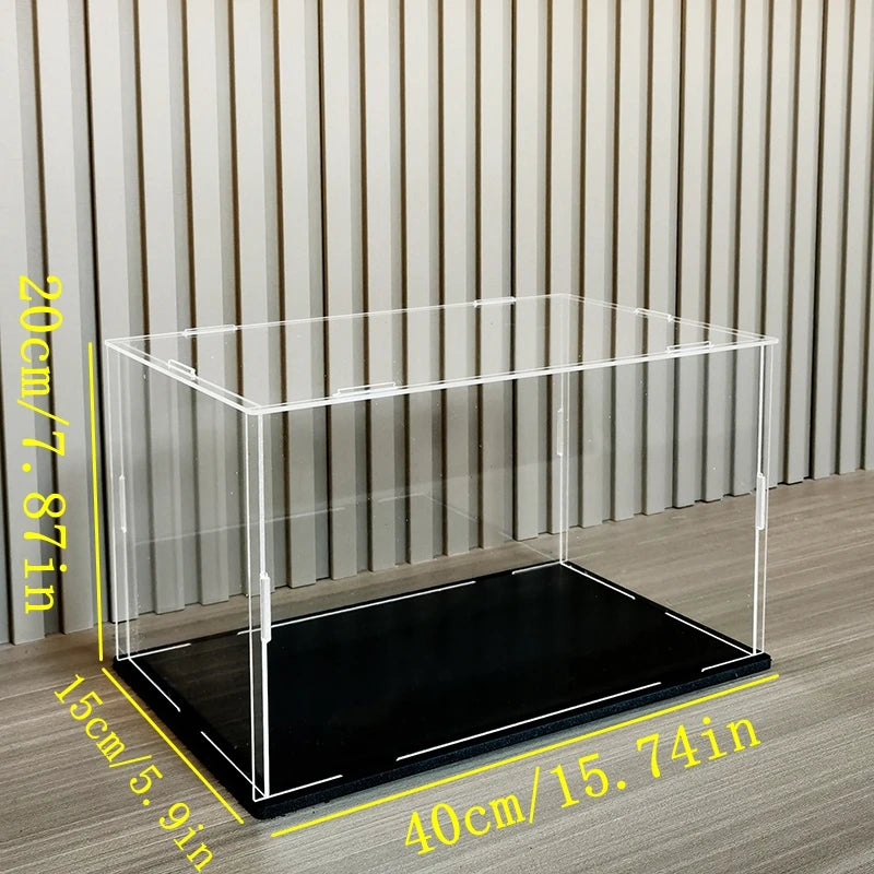 1pc Clear Acrylic Display Case Dustproof Toys Figures Car Trucks Vans Model Box Collection Storage Organizer Countertop Show Box