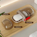 Portable Sealed Drainable Soap Box with Lid Creative Travel Soap Case for Business Trip Bathroom Use