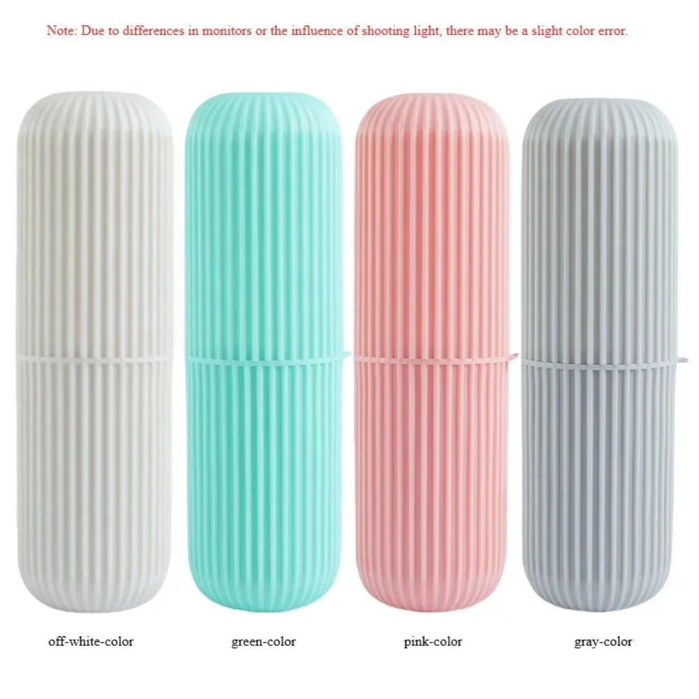 kkjoy Portable Toothbrush Holder with Toothpaste Storage – Travel Bathroom Cup Case Organizer for Toiletries On-the-Go