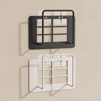 1pc Wall Mount Router Shelf - Iron Holder Multi-Use Home Office Bedside Shelf for WiFi Router Box Storage Easy-Install No-Drill