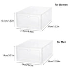 6pcs Transparent Shoe Boxes Stackable Shoe Cases Storage Plastic Shoes Box Dustproof Sneaker Boxes Shoes Furniture Organizers
