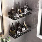 2PCS Bathroom Shelf Kitchen Storage Organizer ABS Shampoo Rack Shower Shelf Bathroom Accessories No Drill Shelf