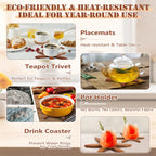 Natural Wooden Tree Trivets Wood Christmas Tree Coaster Set Anti Scald Heat Resistant Table Mat Coaster Wood Placemats Pot