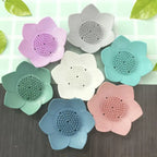 1pcs Bathroom Soap Box Lotus Design Soap Holder Silicone Soap Box Drain Box Bathroom Accessories
