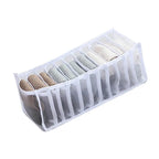 7 Grids Jeans Storage Box Closet Wardrobe Clothes Compartment Boxes Drawer Jeans Socks Separation Organizer Pants Storage