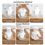 Automatic sensor soap dispenser, foam hand washing device, portable soap bottle, soap distribution device, in bathroom
